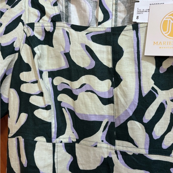 Marie Oliver green and White Temma Linen Dress - Picture 3 of 4